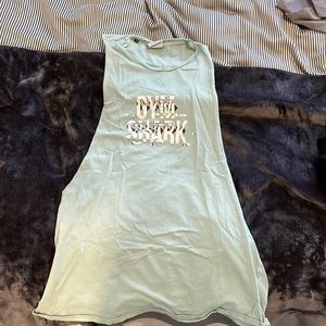 Teal Gymshark Cutoff Tank Top